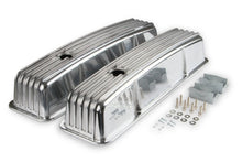 Load image into Gallery viewer, Mr Gasket Mr. Gasket Cast Aluminum Finned Valve Covers - Polished 6855G - Main Product View