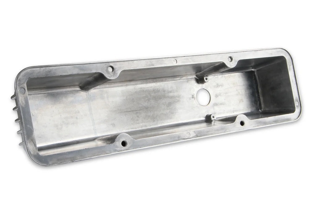 Mr Gasket Mr. Gasket Cast Aluminum Finned Valve Covers - Polished 6855G - Side View