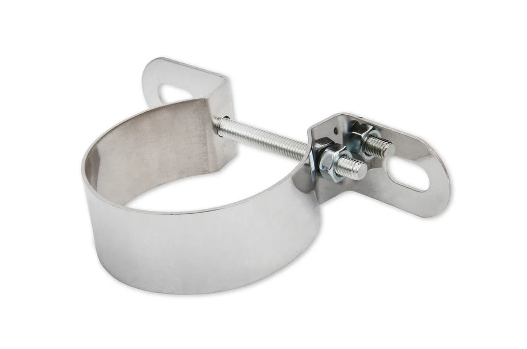 Mr Gasket Mr. Gasket Chrome Coil Holder Bracket with Bolt - Horizontal  Mount 9777 - Back View