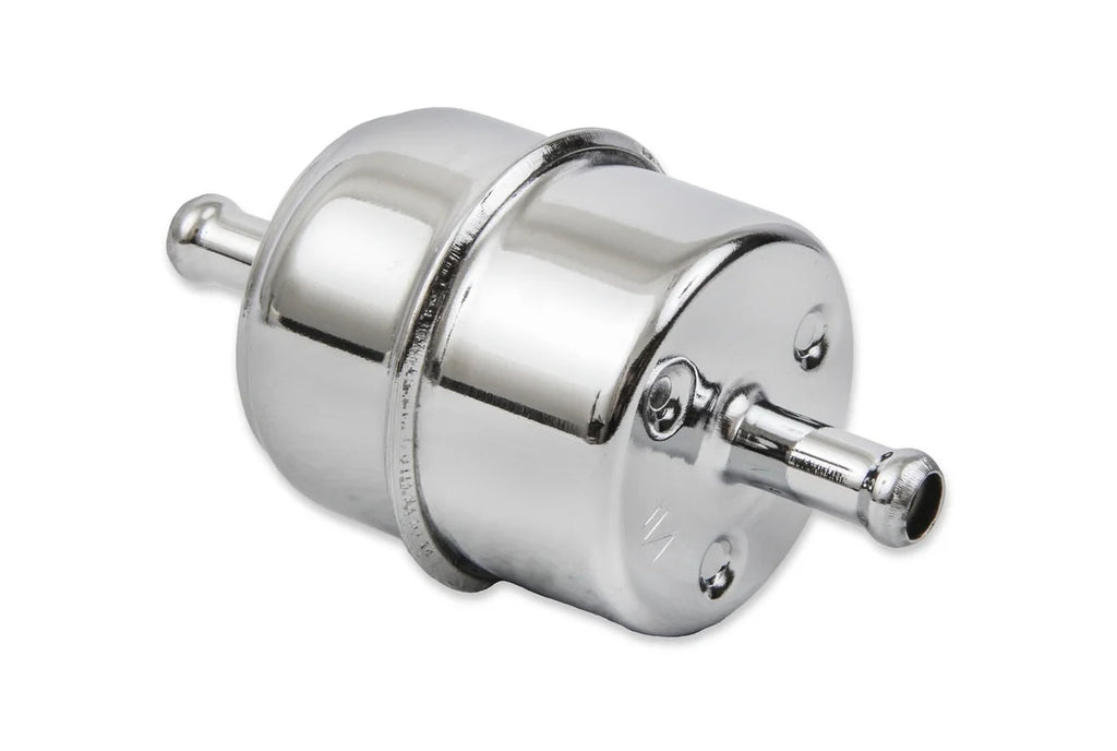 Mr Gasket Mr. Gasket Chrome Fuel Filter - Fits 5/16 Inch Hose 9745 - Back View