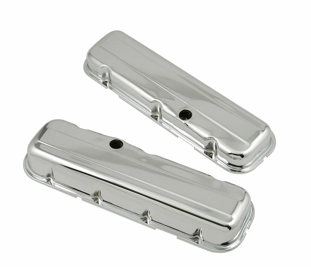 Mr Gasket Mr. Gasket Chrome Short-Style Valve Covers with Baffles 9803