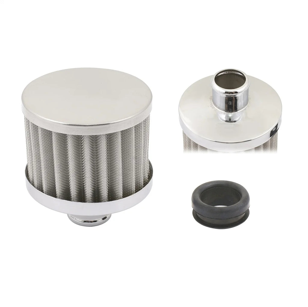 Mr Gasket Mr. Gasket Chrome Valve Cover Breather - Push On Style 2049G