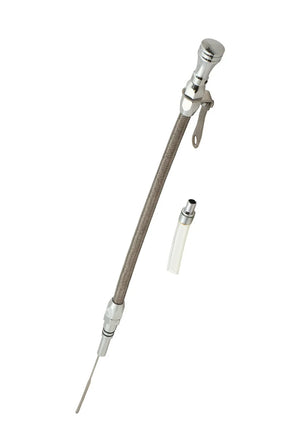 Mr Gasket Mr. Gasket Engine Oil Dipstick & Tube - Braided Stainless Steel 9707G