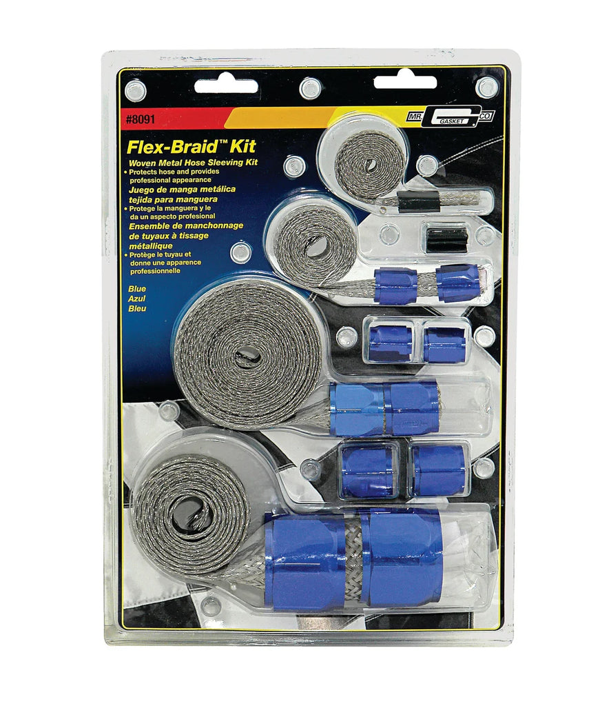 Mr Gasket Mr. Gasket Flex-Braid Hose Sleeve Kit - Blue