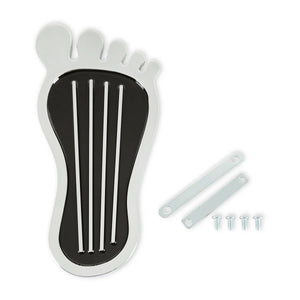 Mr Gasket Mr. Gasket Foot Print Gas Pedal Pad - Aluminum - Chrome & Painted Black Trim - Main Product View