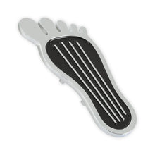 Load image into Gallery viewer, Mr Gasket Mr. Gasket Foot Print Gas Pedal Pad - Aluminum - Chrome &amp; Painted Black Trim - Side View