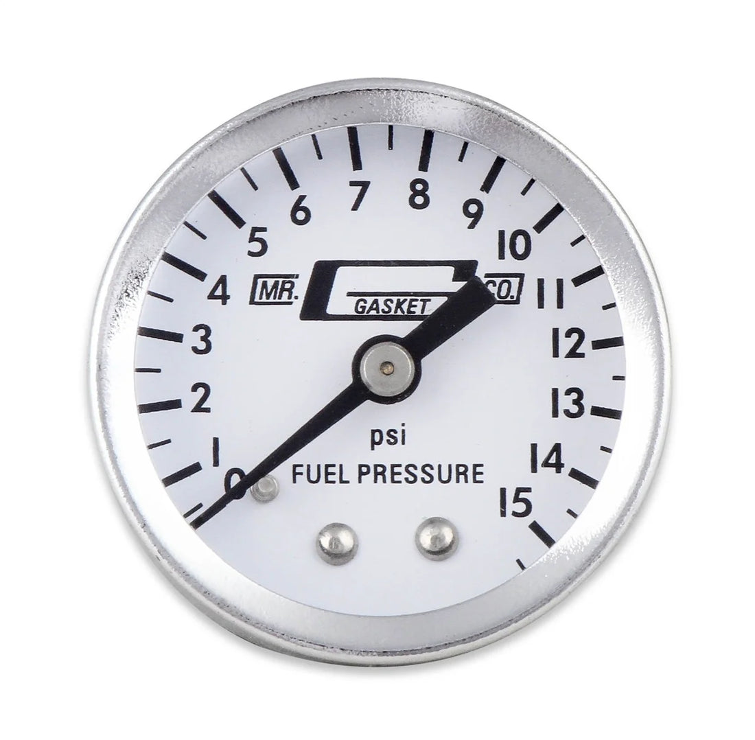 Mr Gasket Mr. Gasket Fuel Block with 0-15 PSI Fuel Pressure Gauge 1560 - Side View