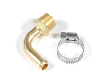 Load image into Gallery viewer, Mr Gasket Mr. Gasket Fuel Line Fitting - 3/8 Inch NPT to 3/8 Inch Hose Barb - 90° - Brass
