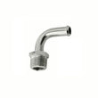 Load image into Gallery viewer, Mr Gasket Mr. Gasket Fuel Line Fitting - 3/8 Inch NPT to 3/8 Inch Hose Barb - 90° - Chrome