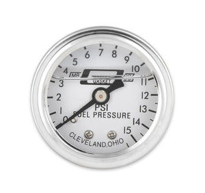 Mr Gasket Mr. Gasket Fuel Pressure Gauge - 0-15 PSI - 1/2 Inch Diameter - Liquid Filled 1563 - Main Product View