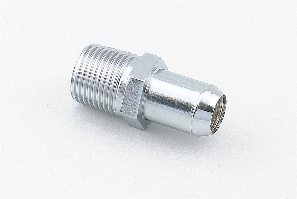 Mr Gasket Mr. Gasket Heater Hose Fitting - Straight - 1/2" NPT to 5/8 Inch Barb - Chrome 9744