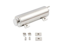 Load image into Gallery viewer, Mr Gasket Mr. Gasket Overflow Tank - 3 Inch Diameter 10" Height Polished Stainless Steel 9133 - Side View