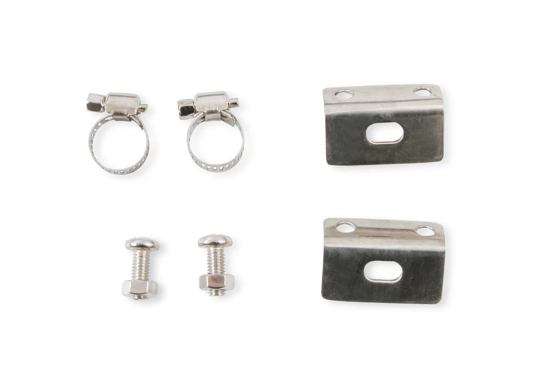 Mr Gasket Mr. Gasket Overflow Tank - 3 Inch Diameter 10" Height Polished Stainless Steel 9133 - Back View