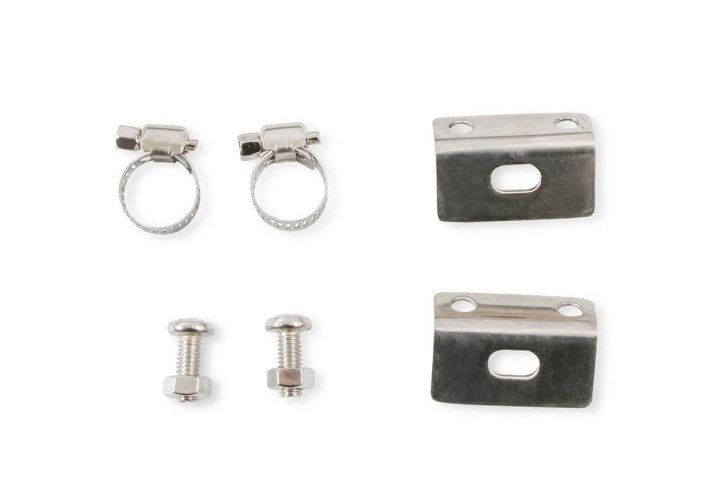 Mr Gasket Mr. Gasket Overflow Tank - 3 Inch Diameter 10" Height Polished Stainless Steel 9133 - Back View