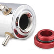 Load image into Gallery viewer, Mr Gasket Mr. Gasket Radiator Fluid Reservoir / Recovery Tank - Polished Aluminum 9135 - Back View