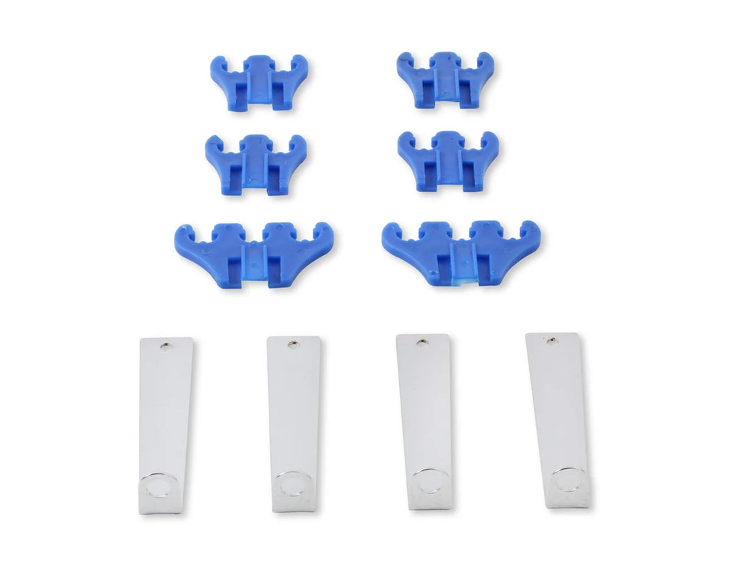 Mr Gasket Mr. Gasket Standard Wire Loom Kit - Chrome / Blue 9881 - Back View