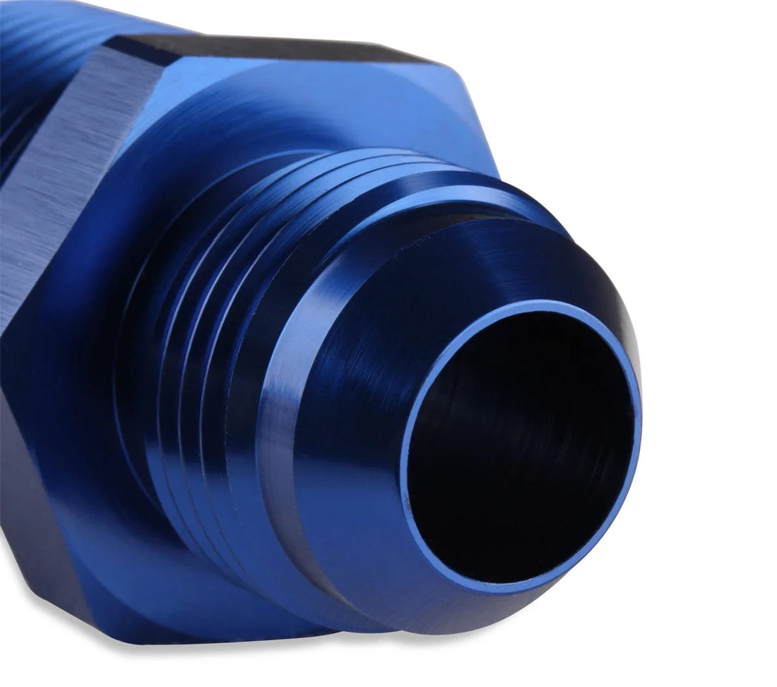 Mr Gasket Mr. Gasket Straight -8 AN To 1/4 Inch NPT Adapter - Blue 481607 - Side View
