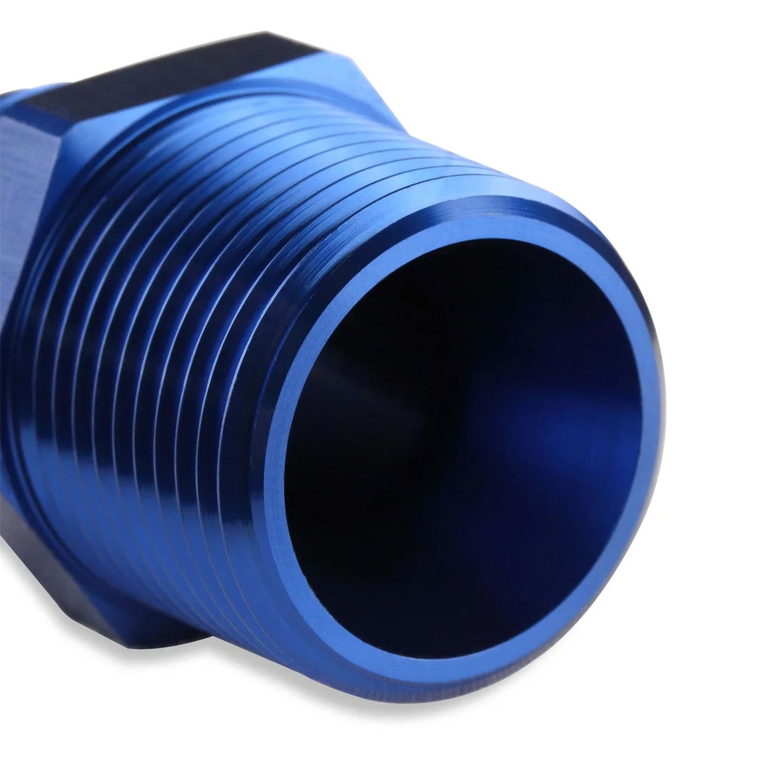 Mr Gasket Mr. Gasket Straight -8 AN To 1/4 Inch NPT Adapter - Blue 481607 - Detail View