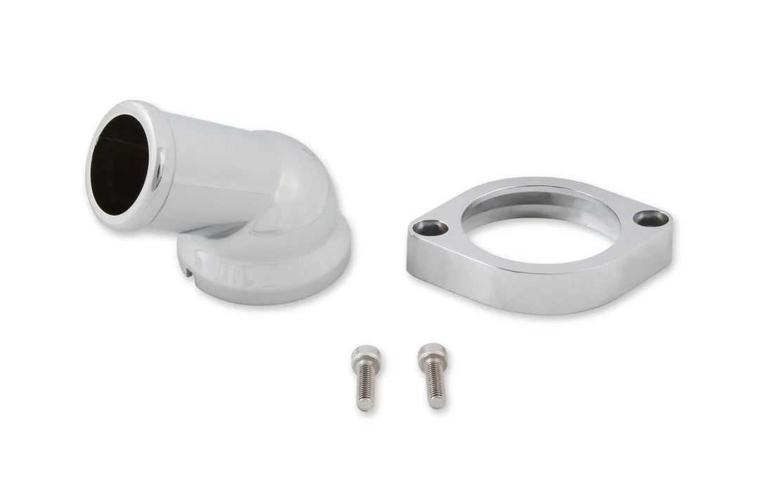 Mr Gasket Mr. Gasket Water Neck - Swivel - 30 Degree Angle - Chrome - Side View