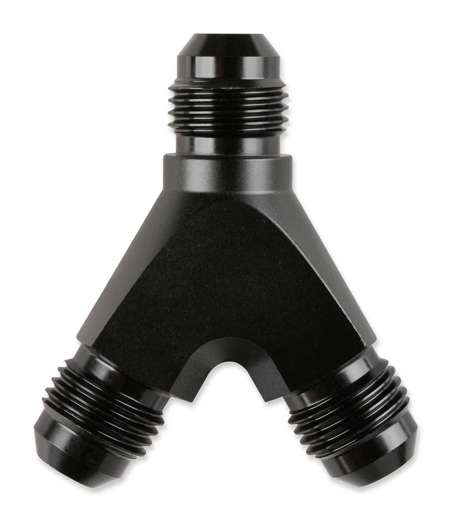 Mr Gasket Mr. Gasket Y Adapter -6 AN -6 AN -6 AN Black 1006-BL - Detail View