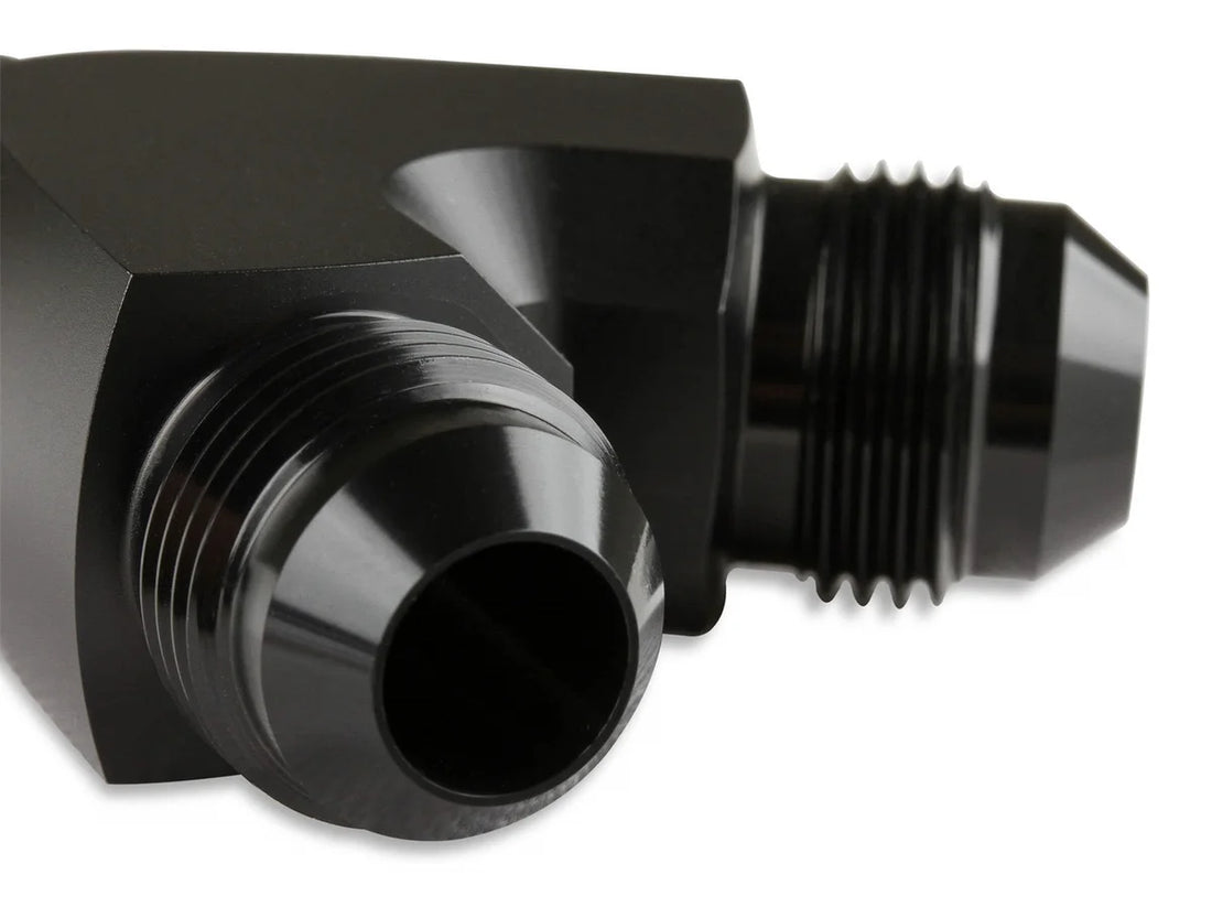 Mr Gasket Mr. Gasket Y Adapter -8 AN -8 AN -8 AN Black 1008-BL - Side View