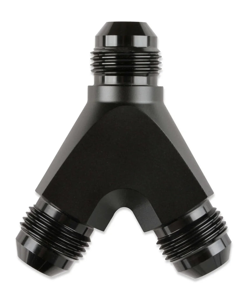 Mr Gasket Mr. Gasket Y Adapter -8 AN -8 AN -8 AN Black 1008-BL - Detail View