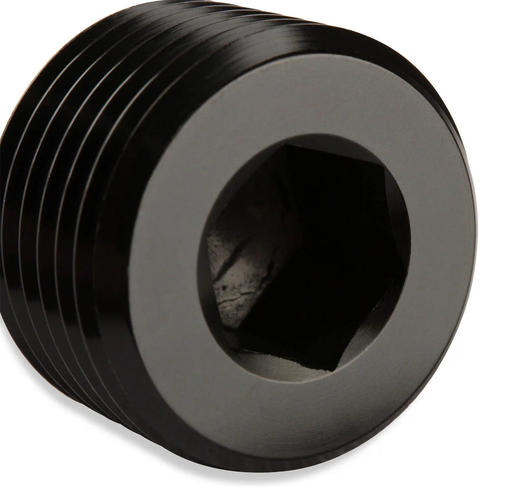Mr Gasket NPT Plug - 6061 Aluminum Construction 493205-BL - Detail View