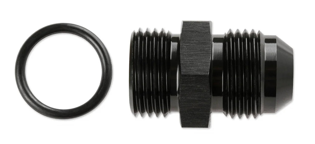 Mr Gasket O-Ring Straight Thread to AN Flare Fitting - 6061 Aluminum Construction 480068-BL - Detail View