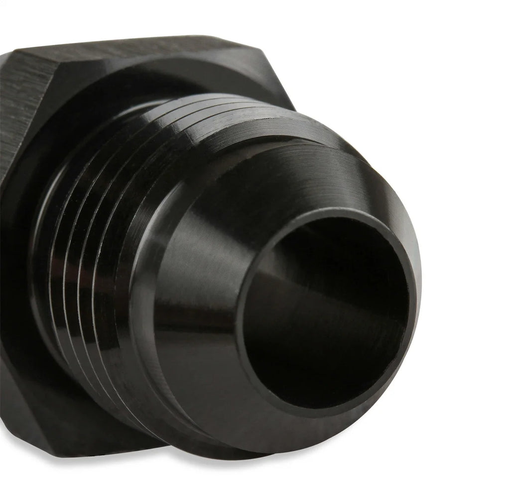 Mr Gasket O-Ring Straight Thread to AN Flare Fitting - 6061 Aluminum Construction 480081-BL - Side View
