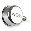 Load image into Gallery viewer, Mr Gasket Push-on style with breather tube - chrome 2054 - Back View
