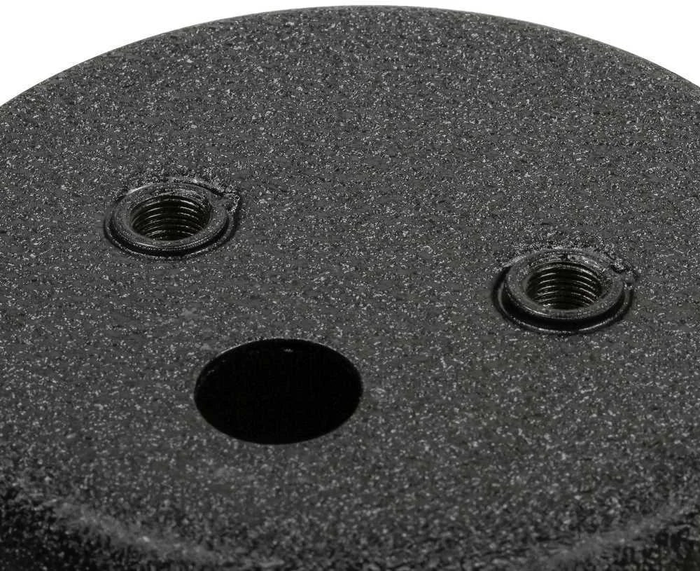 Mr Gasket Steel - 5 Inch Diameter 6-3/4 Inch High - Black Finish 3701 - Side View