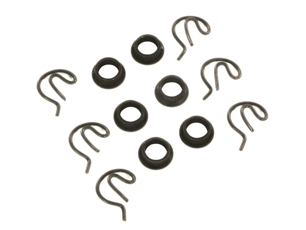 Mr Gasket This shifter and bushing kit includes 6 bushings and 6 clips.
