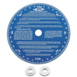 Load image into Gallery viewer, Mr Gasket This universal cam degree wheel has a 7 Inch diameter and is blue. - Main Product View