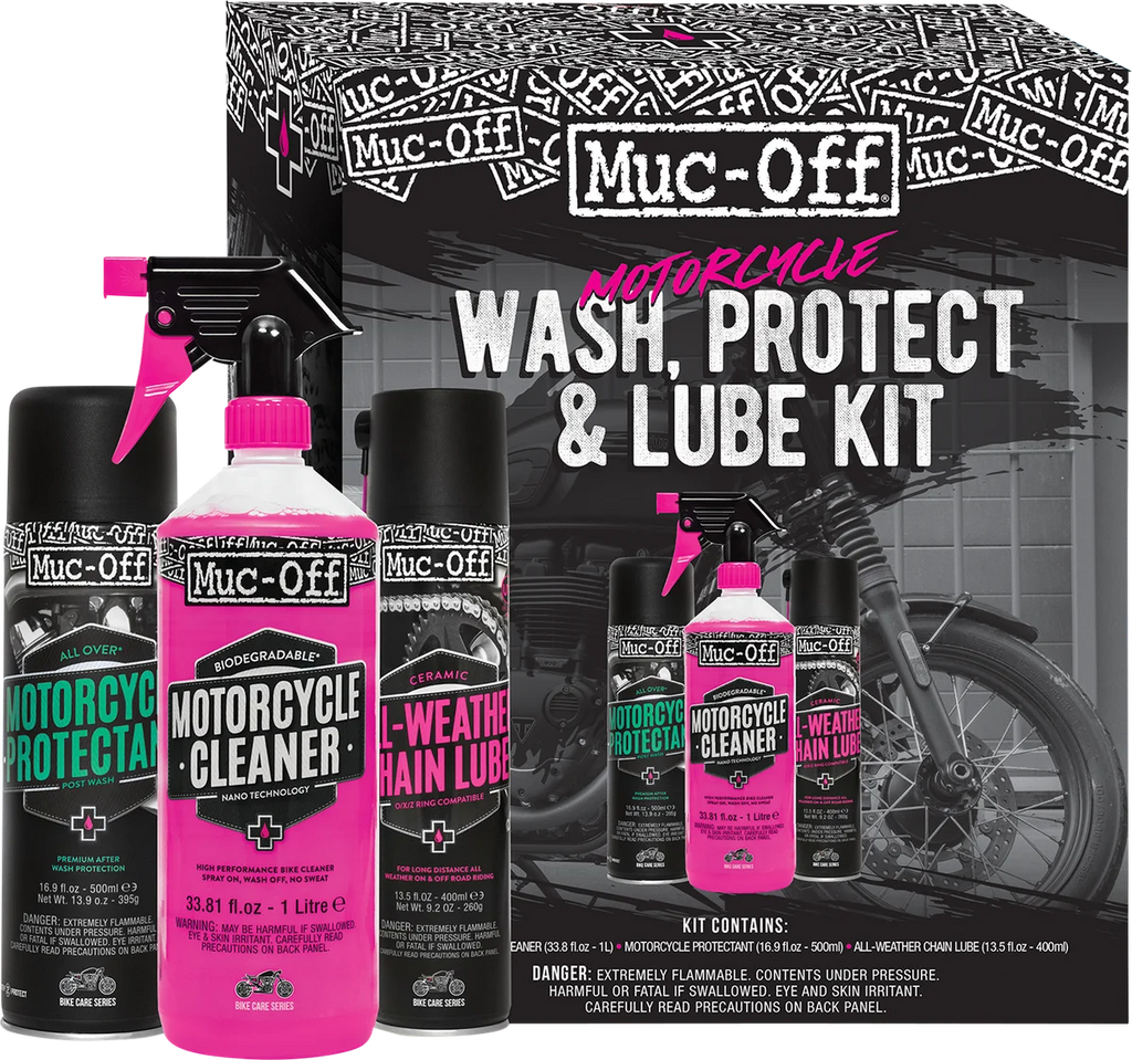 Muc-Off USA Motorcycle Wash, Protect & Lube Kit 20095US - Main Product View