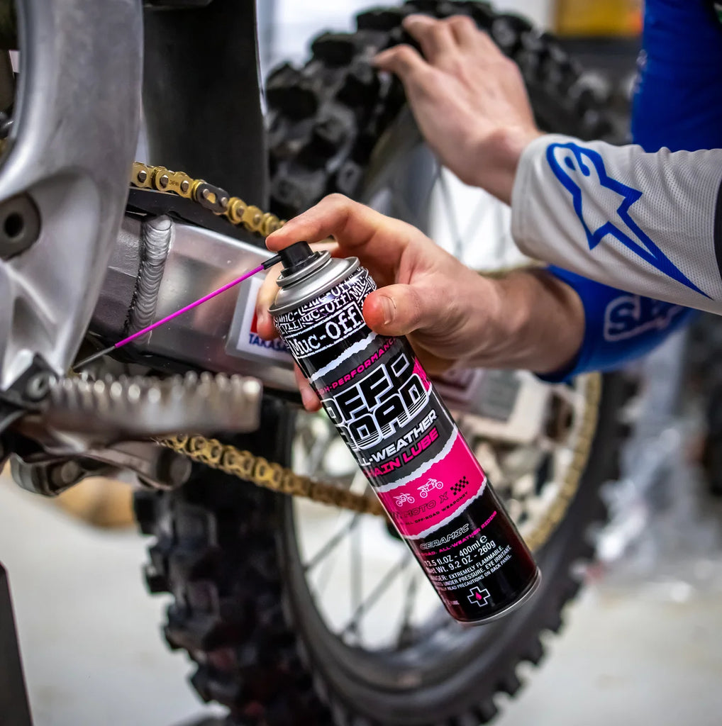 Muc-Off USA Offroad Chain Lube - 400ml - Aerosol 20452US - Side View