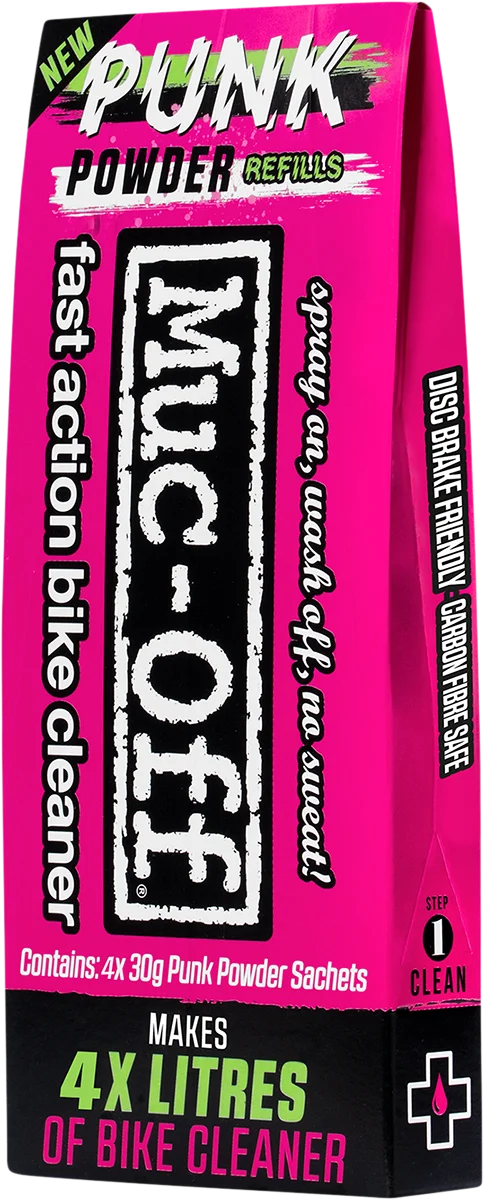 Muc-Off USA Punk Powder Concentrated Cleaner - 4 Pack with Bottle 20609 - Installation View
