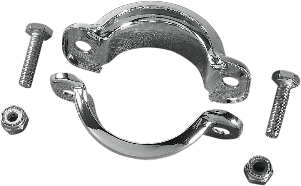 Muffler Clamps - Chrome DragSpecialties 74785 - Main Product View