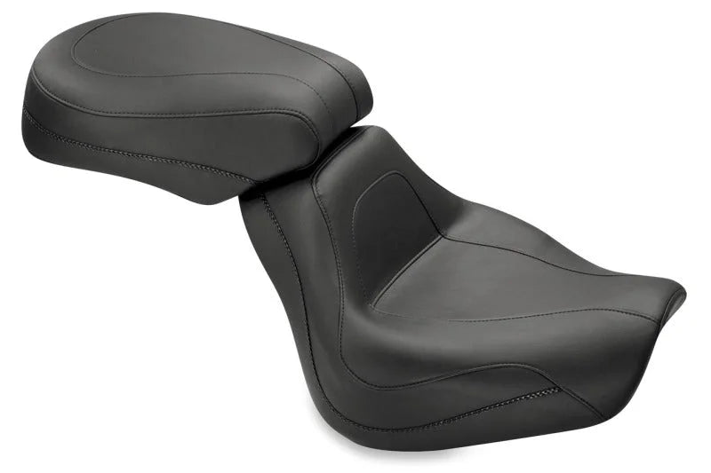 Mustang 00-07 Harley Softail Deuce Sport Touring Solo Seat - Black - Side View