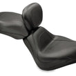 Load image into Gallery viewer, Mustang 00-07 Harley Softail Deuce Sport Touring Solo Seat w/Driver Backrest - Black - Main Product View