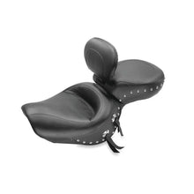 Load image into Gallery viewer, Mustang 00-08 Honda VT1100 Sabre,97-08 Spirit,87-97 Shadow Wide Touring 1PC Seat w/Studs - Black - Side View