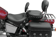 Load image into Gallery viewer, Mustang 00-08 Honda VT1100 Sabre,97-08 Spirit,87-97 Shadow Wide Touring 1PC Seat w/Studs - Black - Detail View