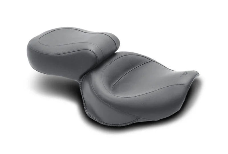 Mustang 00-08 Honda VT1100 Sabre,97-08 Spirit,87-97 Shadow,95-01 Ace Touring 1PC Seat - Black - Side View