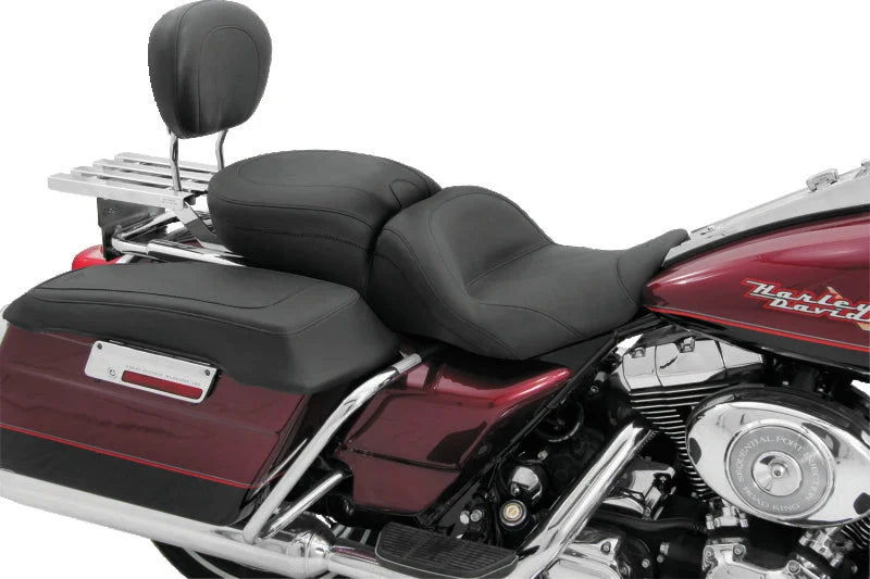 Mustang 00-11 Yamaha V-Star 1100 Classic,02-11 V-Star 1100 Silverado 2PC Seat w/Studs - Black - Main Product View
