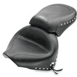 Load image into Gallery viewer, Mustang 00-11 Yamaha V-Star 1100 Classic,02-11 V-Star 1100 Silverado 2PC Seat w/Studs - Black - Side View