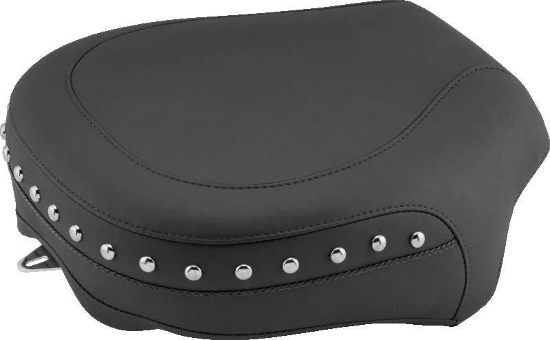 Mustang 00-11 Yamaha V-Star 1100 Classic,02-11 V-Star 1100 Silverado Touring 2PC Seat w/Studs- Black - Main Product View