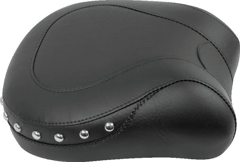 Mustang 00-11 Yamaha V-Star 1100 Classic,02-11 V-Star 1100 Silverado Touring 2PC Seat- Black - Side View