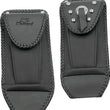 Load image into Gallery viewer, Mustang 00-15 Harley Softail Rear Tire Wide Tripper Solo Seat w/Driver Backrest - Distressed Brown - Side View