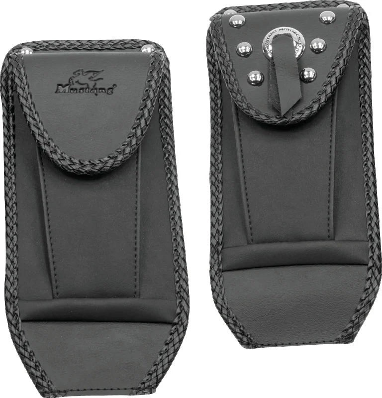 Mustang 00-15 Harley Softail Rear Tire Wide Tripper Solo Seat w/Driver Backrest - Distressed Brown - Side View