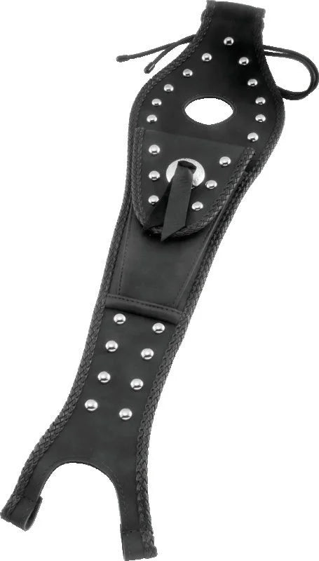 Mustang 00-15 Harley Softail Standard Rear Tire Sport Touring Solo Seat w/DBR Studs - Black - Side View