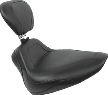 Load image into Gallery viewer, Mustang 00-15 Harley Softail Standard Rear Tire Sport Touring Solo Seat w/Driver Backrest - Black - Main Product View